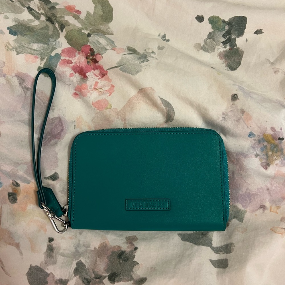 Teal Vera Bradley Wristlet